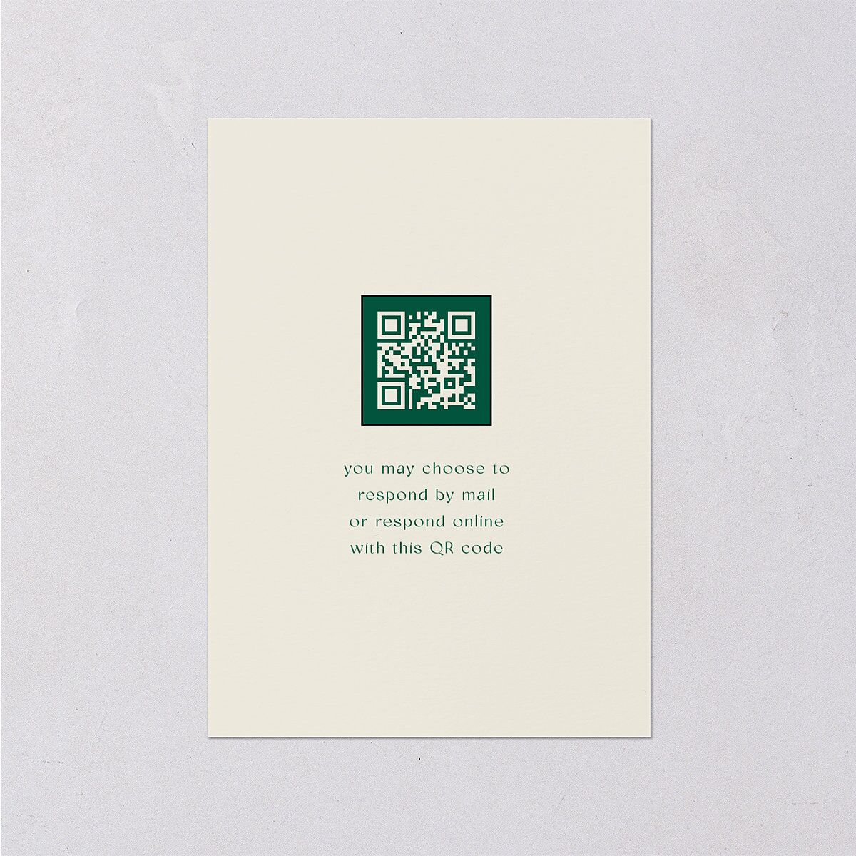 Woodland Whimsy Wedding Response Cards Hunter Green Signature Standard