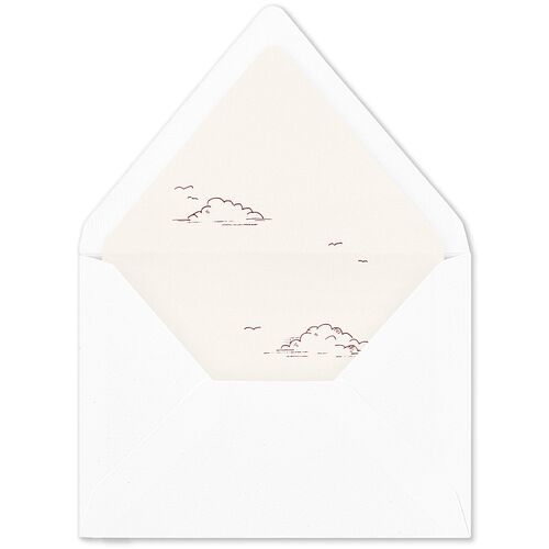 Elegant Lighthouse Euro Envelope Liners Maroon Luxe