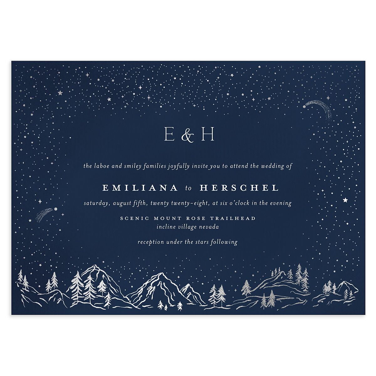 Mountain Sky Wedding Invitations