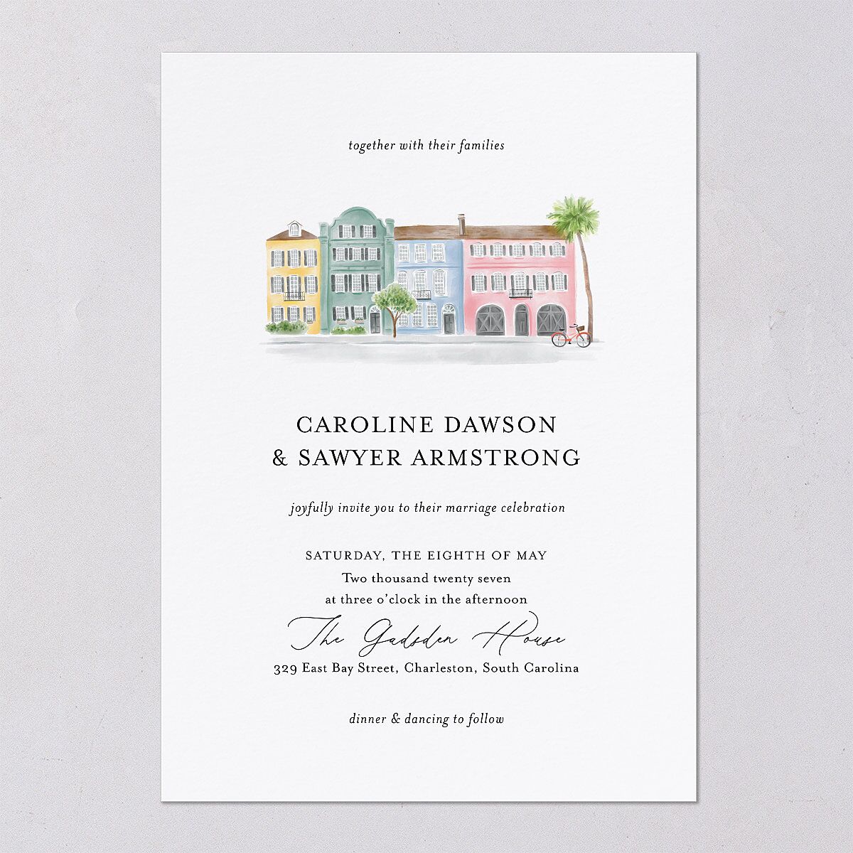 Charming Charleston Wedding Invitations — view 6