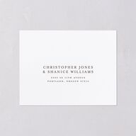 Simple Rustic Fall Leaf All-in-One Wedding Invitations Deep Bronze Signature Light Both Recipient and Return Addresses No