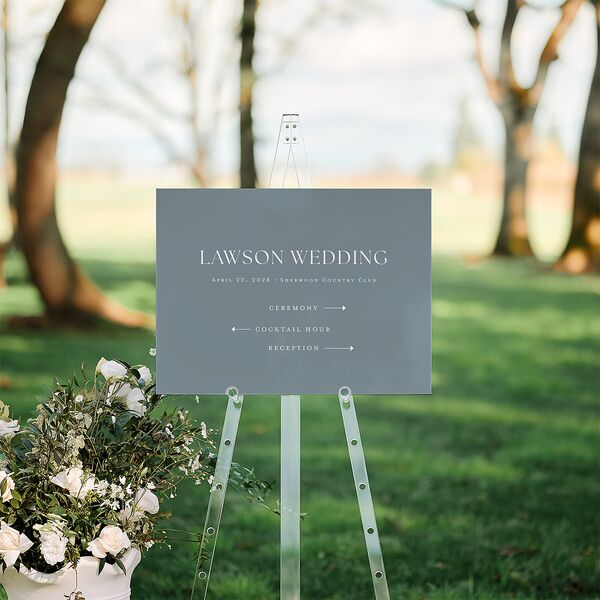 Classic Picture Photo Standard Direction Sign Medium Dusty Blue Standard Indoor Foam Core M Direction