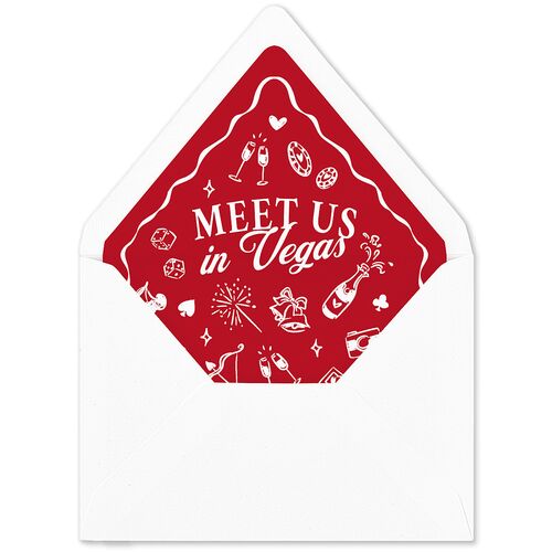 Hand Drawn Las Vegas Hearts Euro Envelope Liners Ruby Luxe