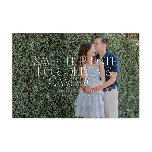 Photo Arch Save the Date Postcards Midnight Navy