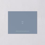 Timeless Floral Save the Date Petite Cards Dusty Blue Signature smooth Blank Standard No