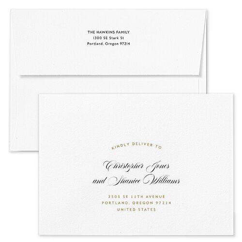 Blessed Holiday Holiday Card Envelopes White Marigold Both Recipient and Return Addresses Standard Signature