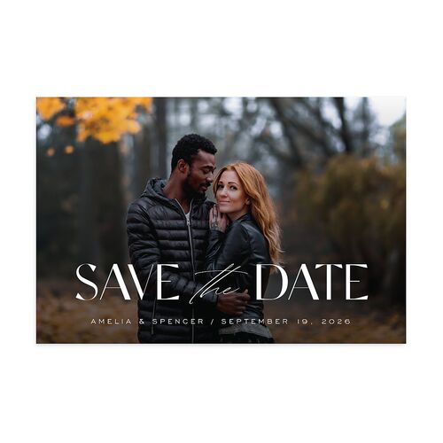Together Save The Date Postcards  Moody Blue