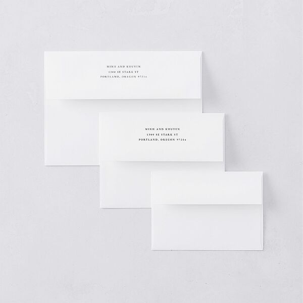 Romantic Wisteria Bridal Shower Invitation Envelopes White Purple Petal Both Recipient and Return Addresses Signature Standard