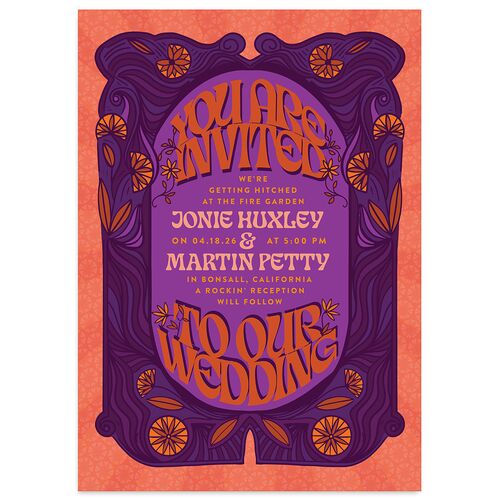 Wedstock Wedding Invitations Iris Signature Blank No Standard