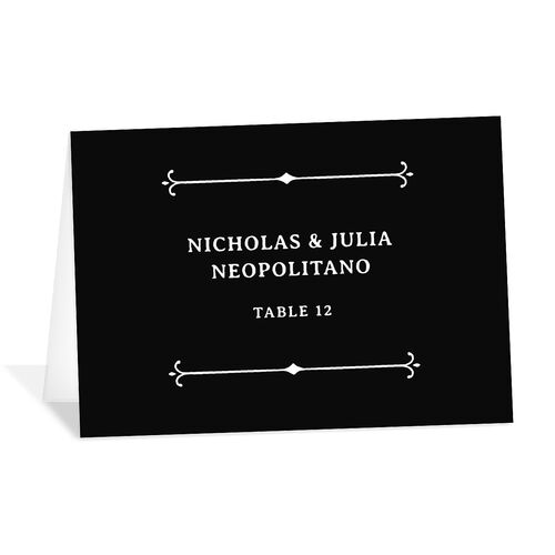 Western Gothic Place Cards Licorice Signature