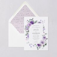 Elegant Floral Euro Envelope Liners Lilac Luxe