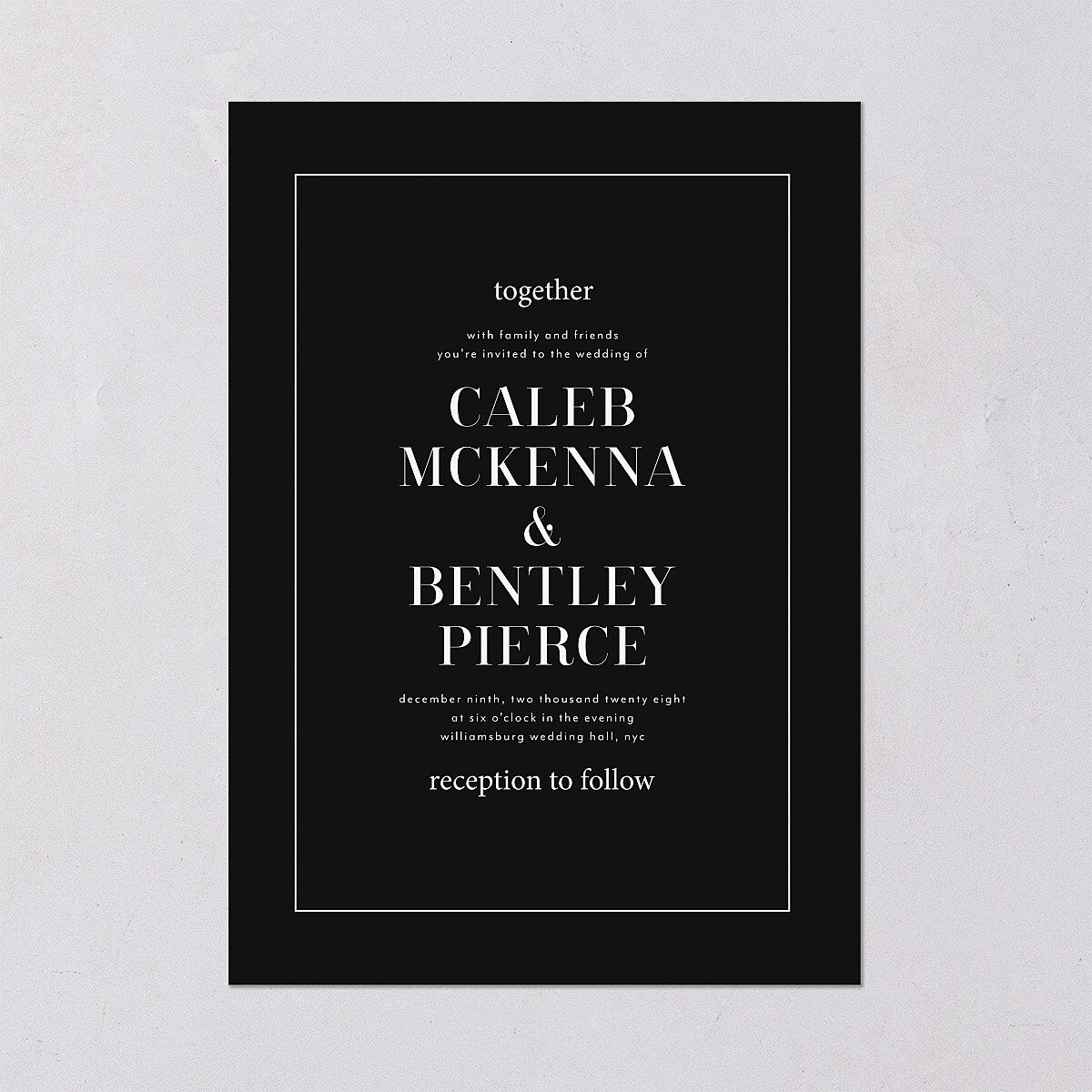 Classic Border Wedding Invitations — view 2
