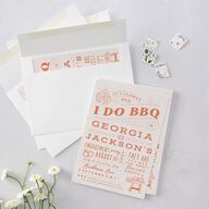 Western I Do BBQ Engagement Party Invitations Soft Peach Signature Blank Standard