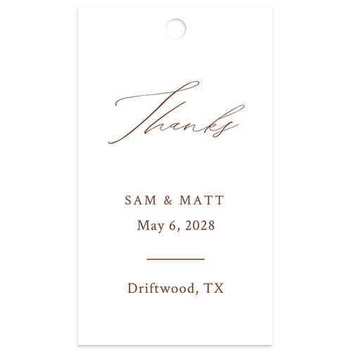 Rustic Branches Favor Gift Tags Terracotta Signature