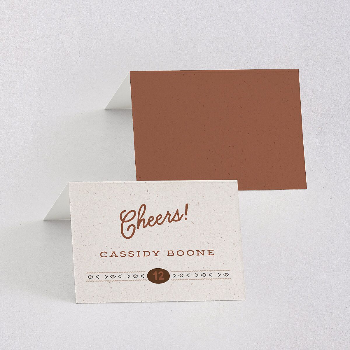 Western I Do BBQ Place Cards Saddle Signature