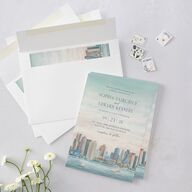 Boston Skyline Wedding Invitations Champagne Signature Blank No Standard