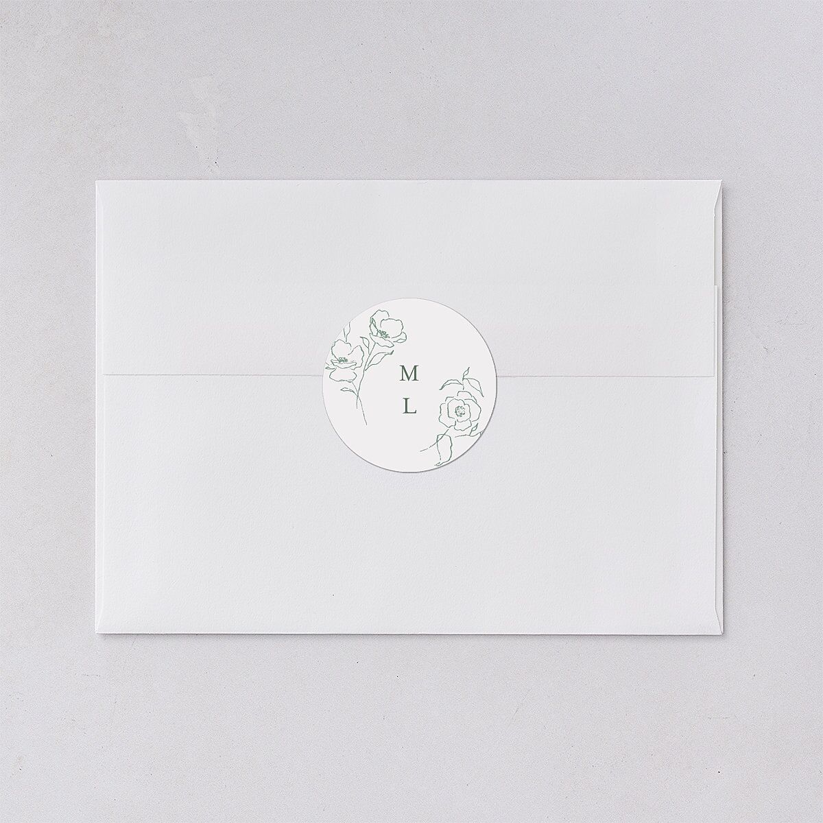 Floral Adornment Wedding Stickers Eucalyptus Circle