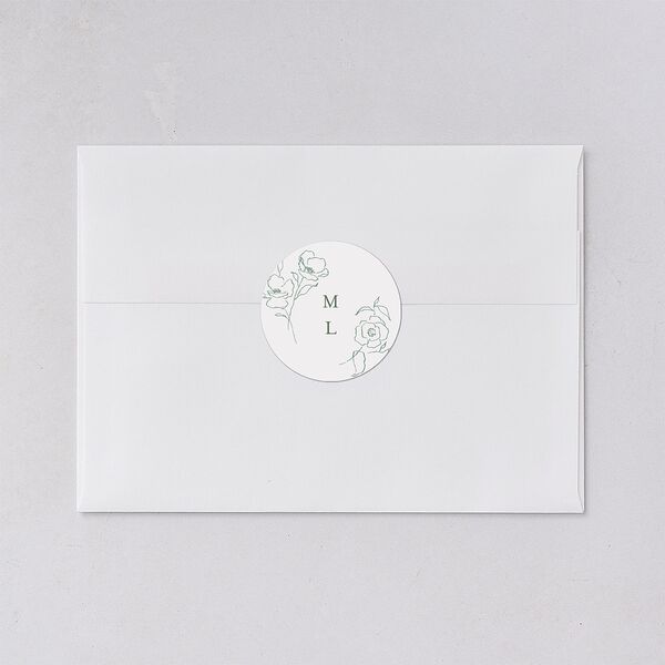 Floral Adornment Wedding Stickers Eucalyptus Circle