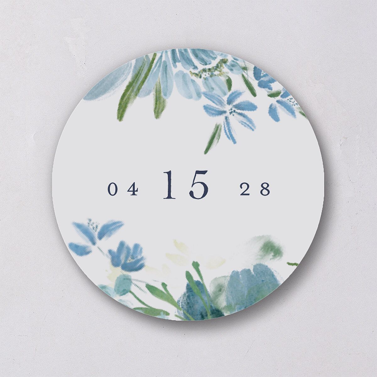 In Bloom Wedding Stickers Moody Blue Sticker