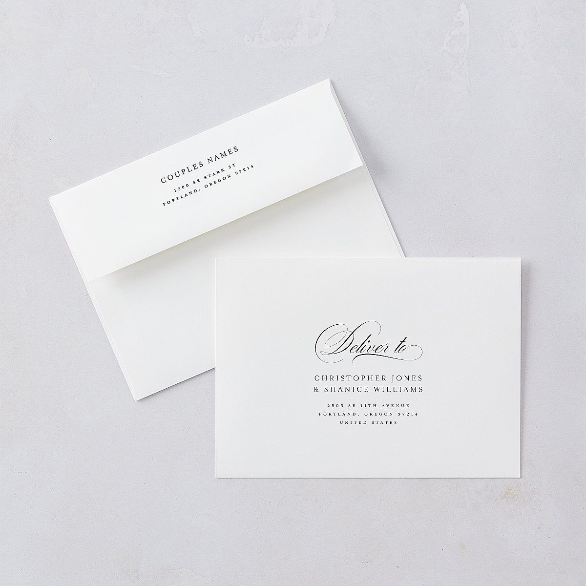 Classic Calligraphy Rehearsal Dinner Invitations — view 6