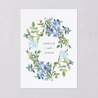Minimal Floral Wedding Invitations Ocean Signature Blank No Standard