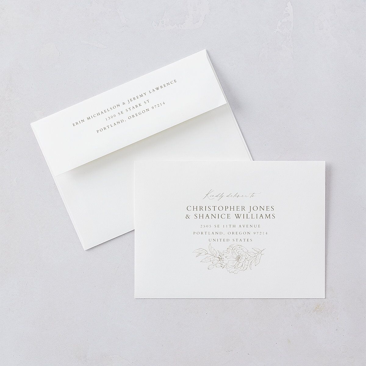 Butterfly Botanical Foil Wedding Invitations Gold Pure White Signature Blank No Standard