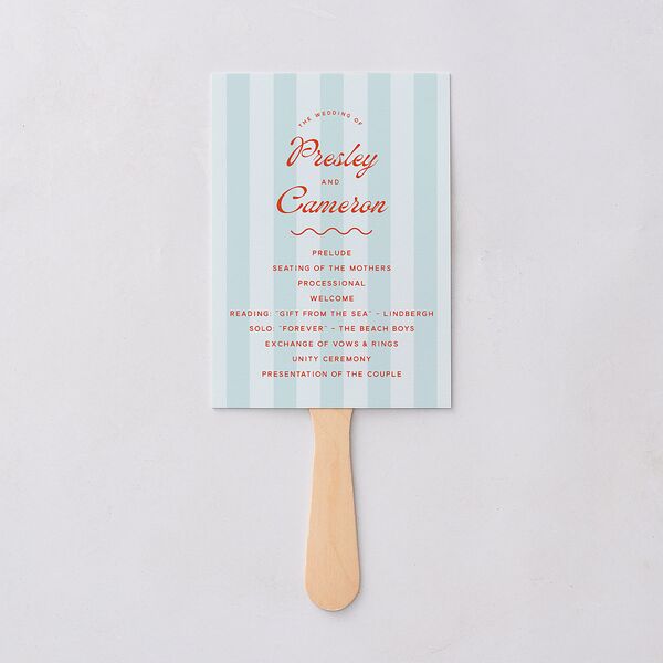 Cabana Stripes Fan Programs Pastel Blue Signature Standard