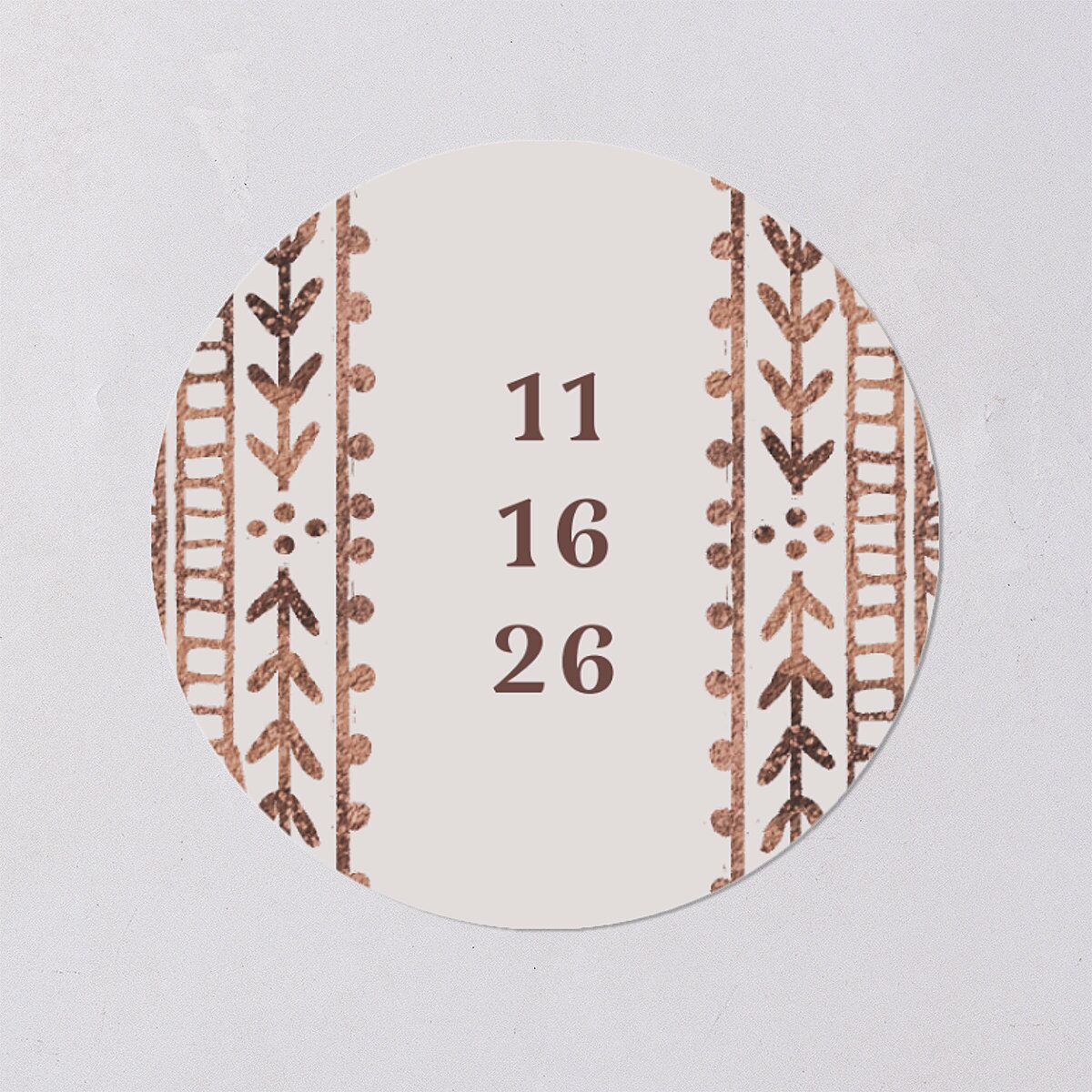 Indian Painted Henna Wedding Stickers Chestnut Circle