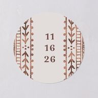 Indian Painted Henna Wedding Stickers Chestnut Circle