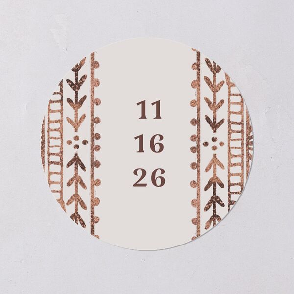 Indian Painted Henna Wedding Stickers Chestnut Circle