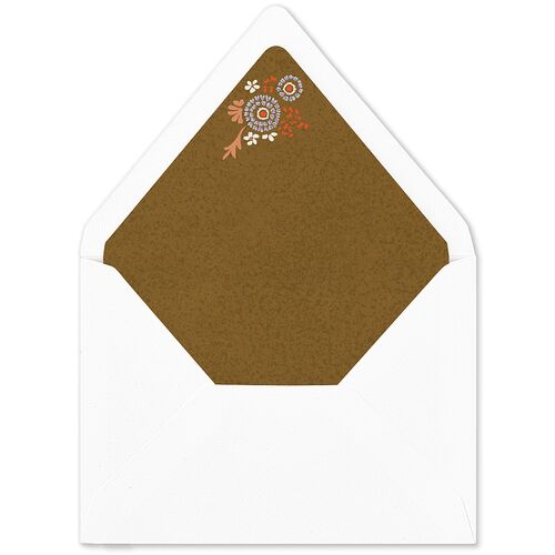 Wildflower Nouveau Euro Envelope Liners Copper Luxe