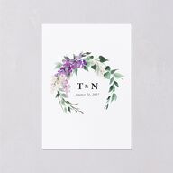 Sparkling Wisteria Wedding Enclosure Cards Gold Iris Signature