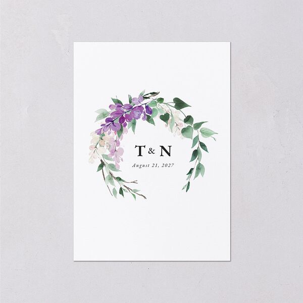 Sparkling Wisteria Wedding Enclosure Cards Gold Iris Signature