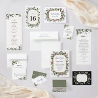 Eucalyptus Frame Favor Gift Tags No Foil Pure White Signature