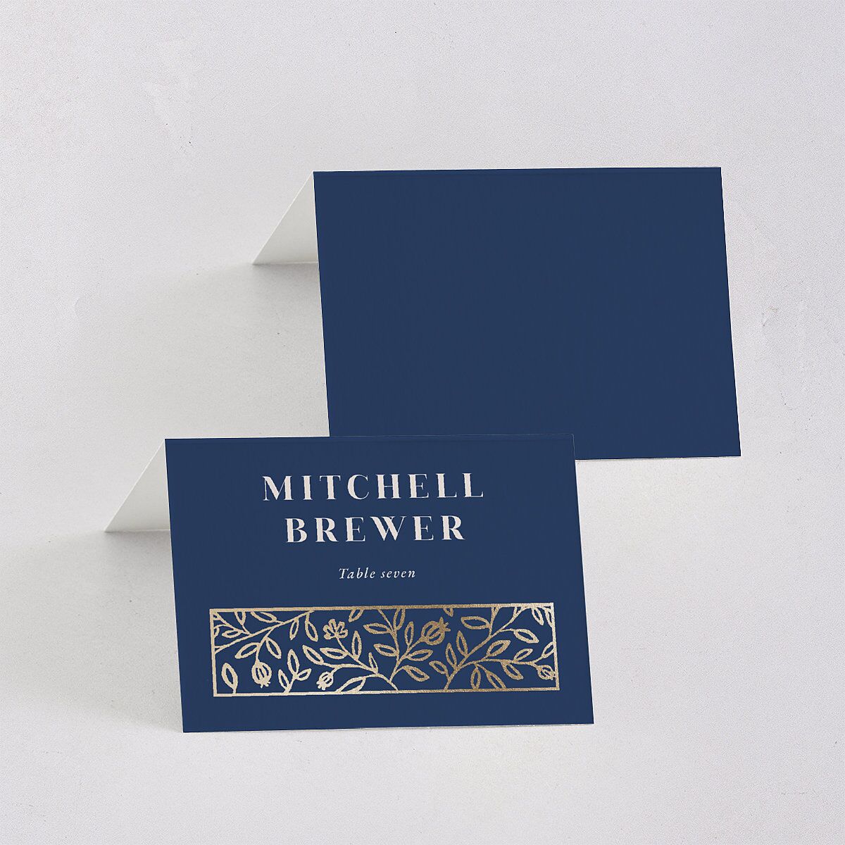 Jewish Chuppah Place Cards Gold Maritime Signature