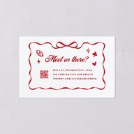 Hand Drawn Las Vegas Hearts All-in-One Wedding Invitations Ruby Signature Light Both Recipient and Return Addresses No