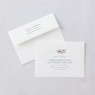 Mountain Wildflowers Wedding Invitations Dusty Blue Signature Blank No Standard