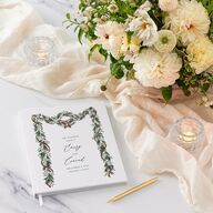 Festive Garland Guest Books Hunter Green