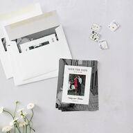 Limitless Photo Save the Date Petite Cards Pure White Signature smooth Blank No Standard