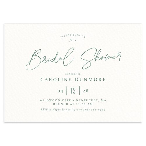 Coastal Love Bridal Shower Invitations Turquoise Signature Blank Standard