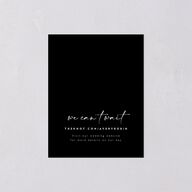 Modern Vow Save the Date Petite Cards Charcoal Signature smooth Blank No Standard