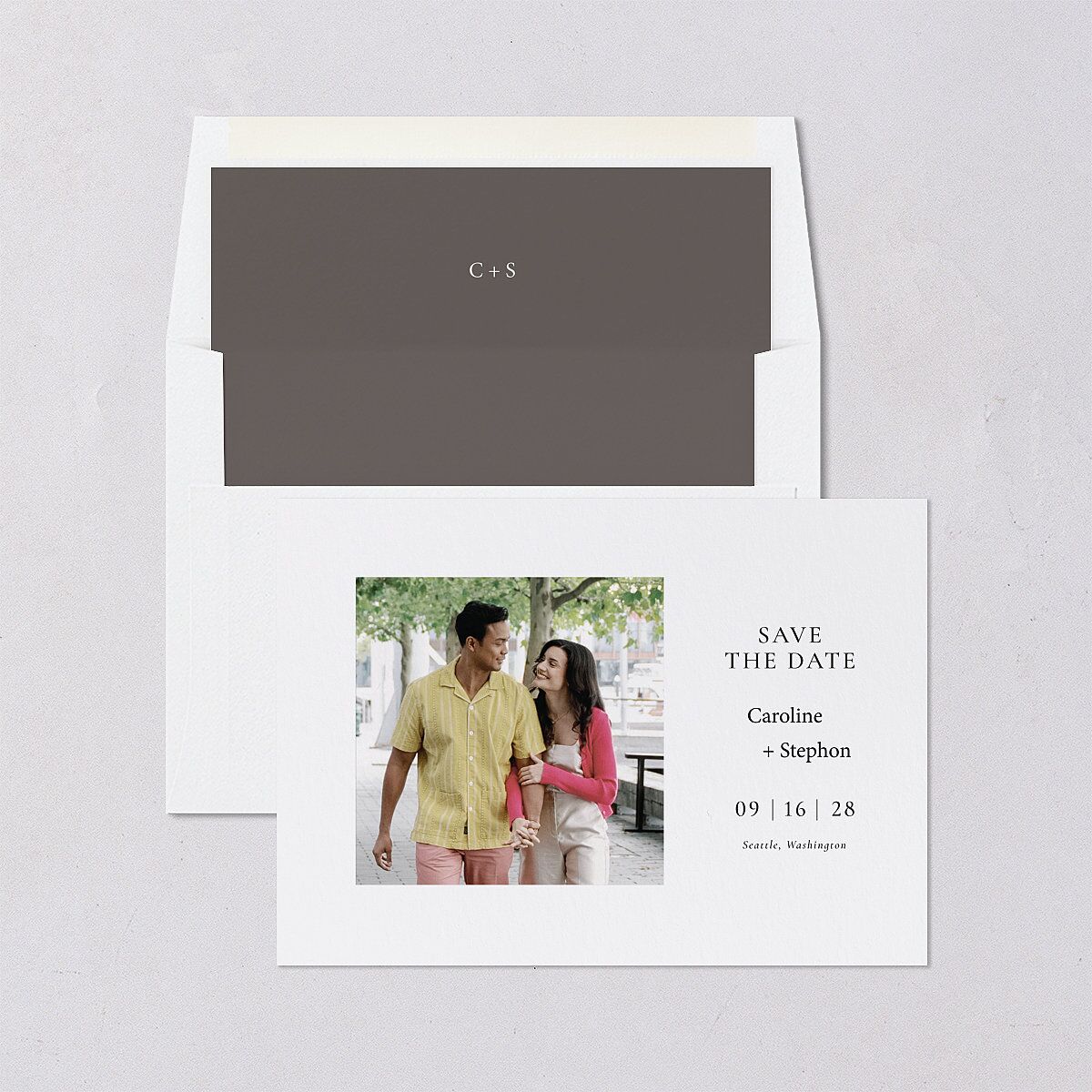 Simple Square Save the Date Cards — view 4
