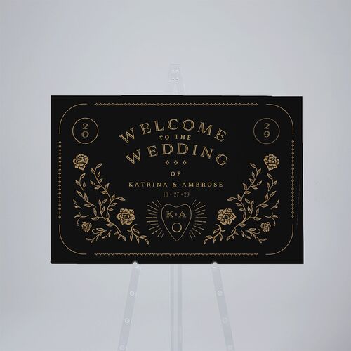 Skeleton Spirits Standard Welcome Sign Large Licorice Standard Outdoor Corrugated L Welcome