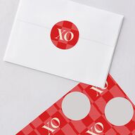 Bold Year Photo Series Holiday Stickers Candy Pink Circle