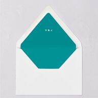 Illustrated Retro Coastal Beach Euro Envelope Liners Turquoise Luxe