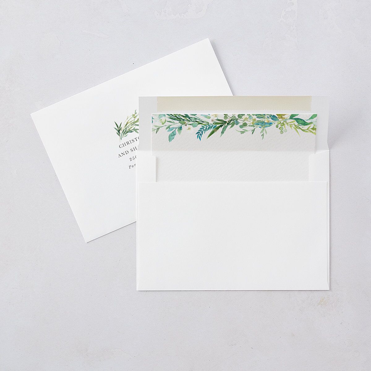 Leafy Monogram Hoop Save the Date Cards — view 7