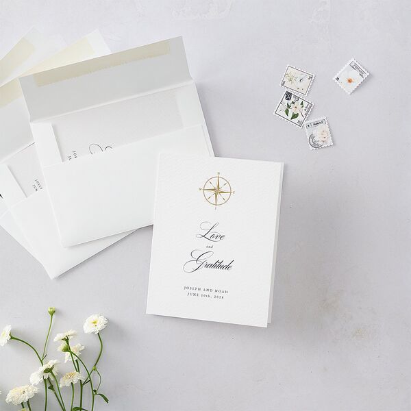 Formal Nautical Thank You Cards Moody Blue