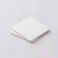 Fairytale Wildflower Crest Wedding Day Coasters Pure White Cardboard Soft Square