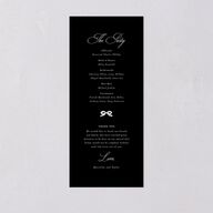 Classic Champagne with Bows Wedding Programs Pure White Signature