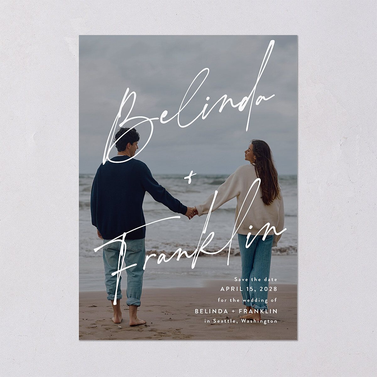Names Save The Date Cards — view 2